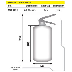 OMP MANUAL FIRE EXTINGUISHER IN ALUMINUM