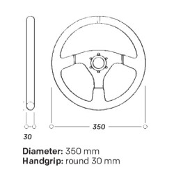 OMP FLAT STEERING WHEEL RECCE SUPERLEGGERO