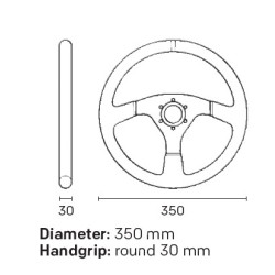 OMP FLAT STEERING WHEEL VELOCITA' SUPERLEGGERO