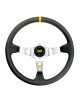 OMP CORSICA SILVER PLAIN LEATHER STEERING WHEEL