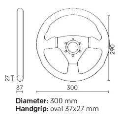 OMP FLAT STEERING WHEEL FOR CAR TUNING