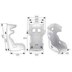 SIÈGE BAQUET FIA OMP HTE-R CARBON XL