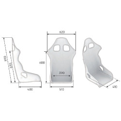 FIA APPROVED OMP FIRST-R FIBER SEAT FOR RALLY