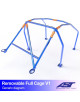 Arco de Seguridad FIAT 124 4-puertas Sedan DESMONTABLE FULL CAGE V1