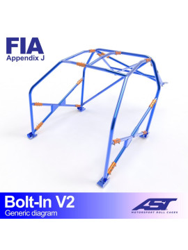 Roll Cage FIAT 124 4-doors Sedan BOLT IN V2