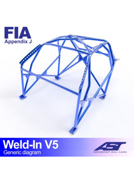 Roll Cage AUDI Coupe (B2) 2-doors Coupe Quattro WELD IN V5