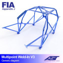 Roll Cage AUDI Coupe (B2) 2-doors Coupe Quattro MULTIPOINT WELD IN V3