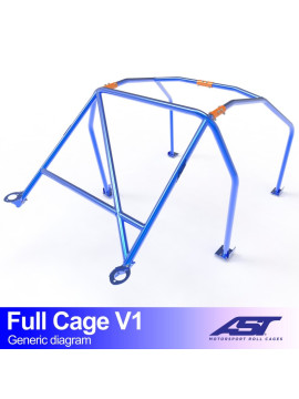 Arceau de Sécurité AUDI Coupe (B3) 2-doors Coupe Quattro FULL CAGE V1