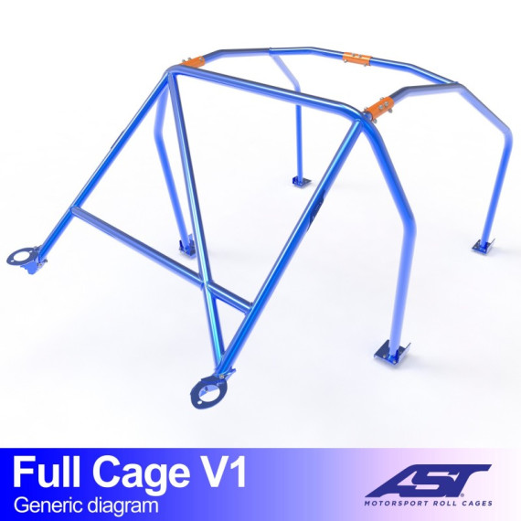 Arceau de Sécurité AUDI Coupe (B3) 2-doors Coupe Quattro FULL CAGE V1