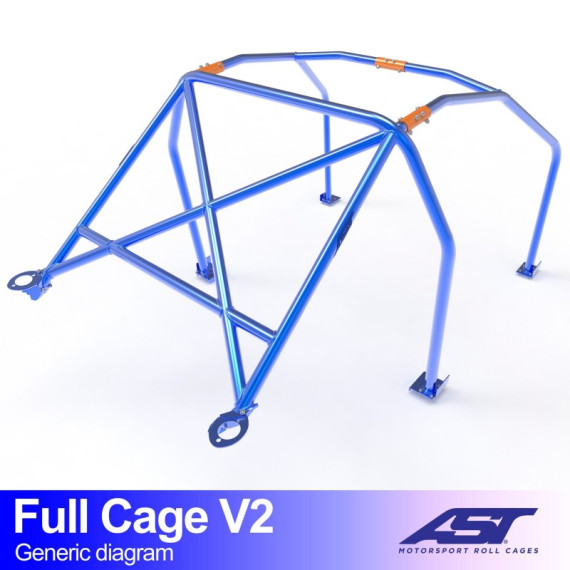 Arceau de Sécurité AUDI Coupe (B3) 2-doors Coupe Quattro FULL CAGE V2