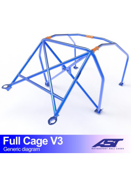 Arceau de Sécurité AUDI Coupe (B3) 2-doors Coupe Quattro FULL CAGE V3