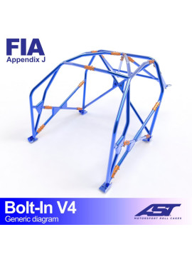 Roll Cage AUDI Coupe (B3) 2-doors Coupe Quattro BOLT IN V4