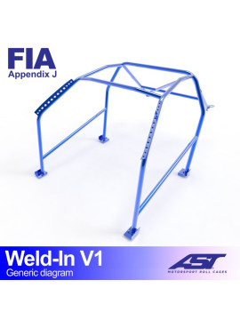 Roll Cage FIAT 124 4-doors Sedan WELD IN V1