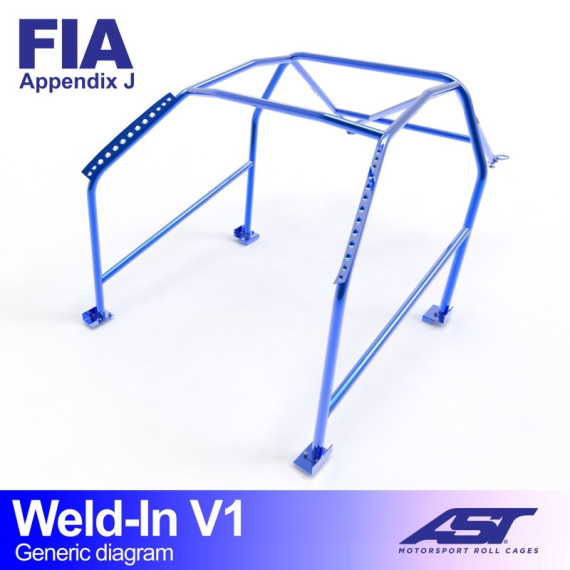 Roll Cage FIAT 124 4-doors Sedan WELD IN V1