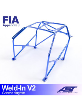 Roll Cage FIAT 124 4-doors Sedan WELD IN V2