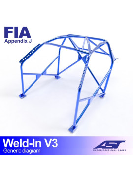 Roll Cage FIAT 124 4-doors Sedan WELD IN V3