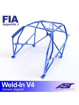 Roll Cage FIAT 124 4-doors Sedan WELD IN V4