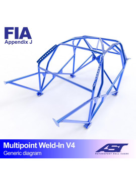 Roll Cage FIAT 124 4-doors Sedan MULTIPOINT WELD IN V4