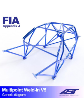 Roll Cage FIAT 124 4-doors Sedan MULTIPOINT WELD IN V5