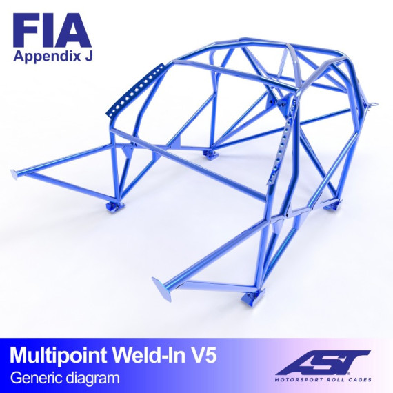 Roll Cage FIAT 124 4-doors Sedan MULTIPOINT WELD IN V5