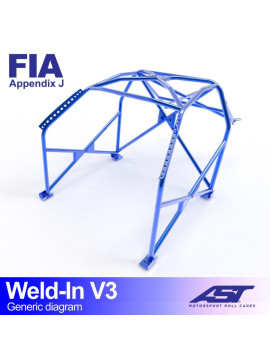 Roll Cage FIAT Panda (Type 141) 3-doors Hatchback FWD WELD IN V3