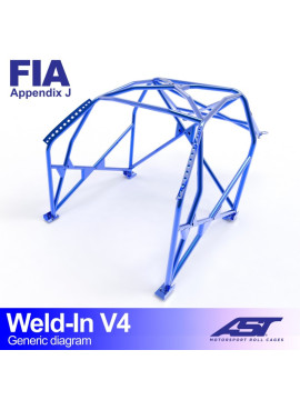 Roll Cage FIAT Panda (Type 141) 3-doors Hatchback FWD WELD IN V4