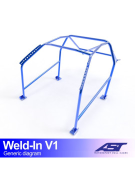 Roll Cage FIAT Panda (Type 141) 3-doors Hatchback 4x4 WELD IN V1