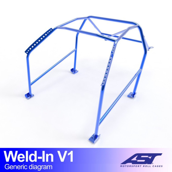 Roll Cage FIAT Panda (Type 141) 3-doors Hatchback 4x4 WELD IN V1