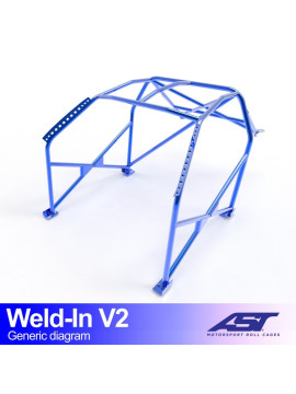 Roll Cage FIAT Panda (Type 141) 3-doors Hatchback 4x4 WELD IN V2