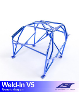 Roll Cage FIAT Panda (Type 141) 3-doors Hatchback 4x4 WELD IN V5