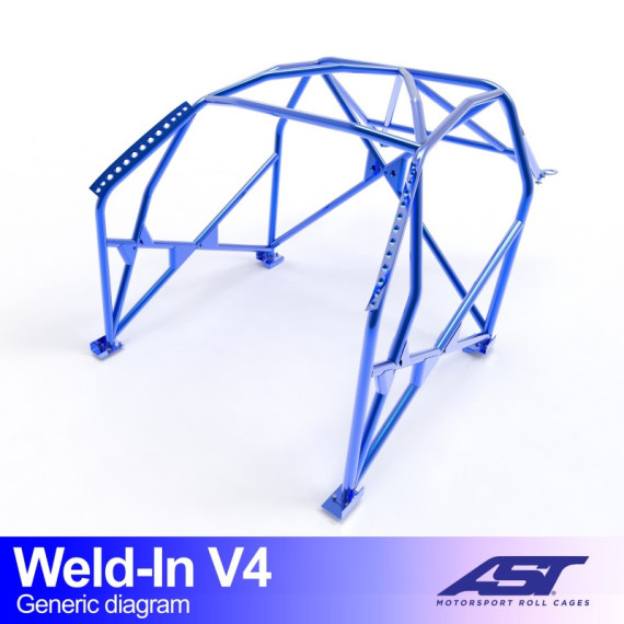 Roll Cage AUDI A1 (8X) 3-doors Hatchback FWD WELD IN V4