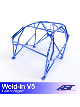 Roll Cage AUDI A1 (8X) 3-doors Hatchback FWD WELD IN V5