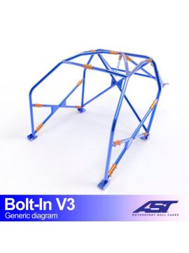 Roll Cage AUDI A3 / S3 (8L) 3-doors Hatchback Quattro BOLT IN V3