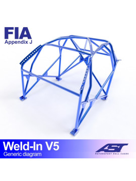 Roll Cage FIAT Punto (Type 188) 3-doors Hatchback FWD WELD IN V5