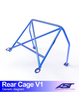 Roll Bar FIAT Seicento (Type 187) 3-doors Hatchback FWD REAR CAGE V1