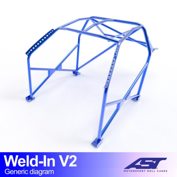 Roll Cage AUDI A3 / S3 (8L) 3-doors Hatchback FWD WELD IN V2