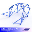 Roll Cage AUDI A3 / S3 (8P) 3-doors Hatchback Quattro MULTIPOINT WELD IN V3