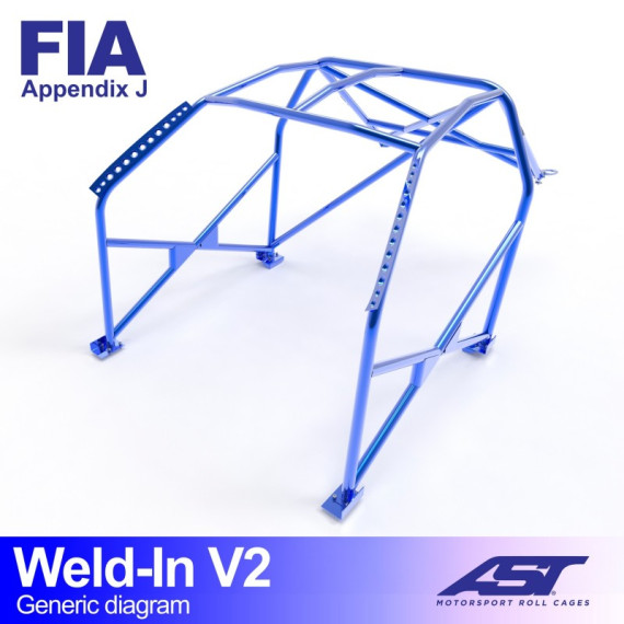 Arco de Seguridad AUDI 100/200 (C3 Typ44 ) 4-puertas Sedan Quattro SOLDAR V2