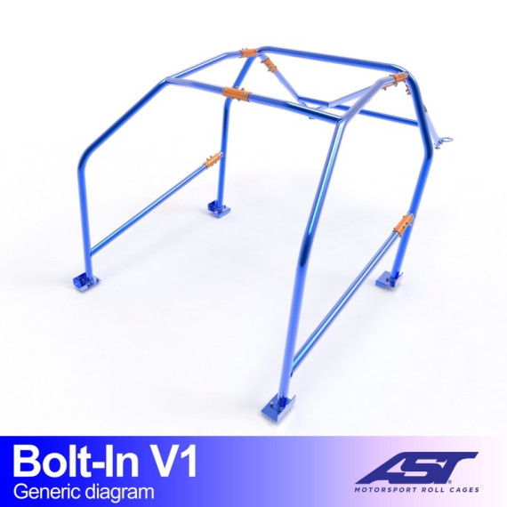 Roll Cage AUDI A4 / S4 (B5) 4-doors Sedan FWD BOLT IN V1