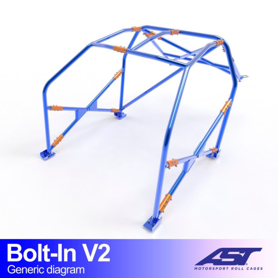 Arco de Seguridad AUDI A4 / S4 (B5) 4-puertas Sedan FWD ATORNILLAR V2