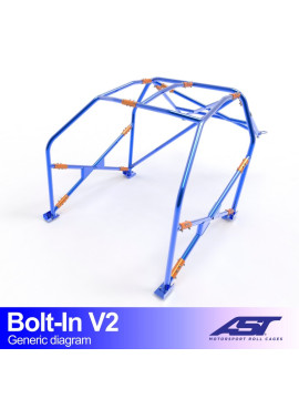 Arco de Seguridad BMW (E30) 3-Series 4-puertas Sedan RWD ATORNILLAR V2