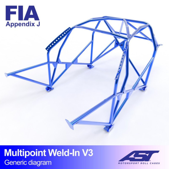 Roll Cage BMW (E36) 3-Series 4-doors Sedan RWD MULTIPOINT WELD IN V3