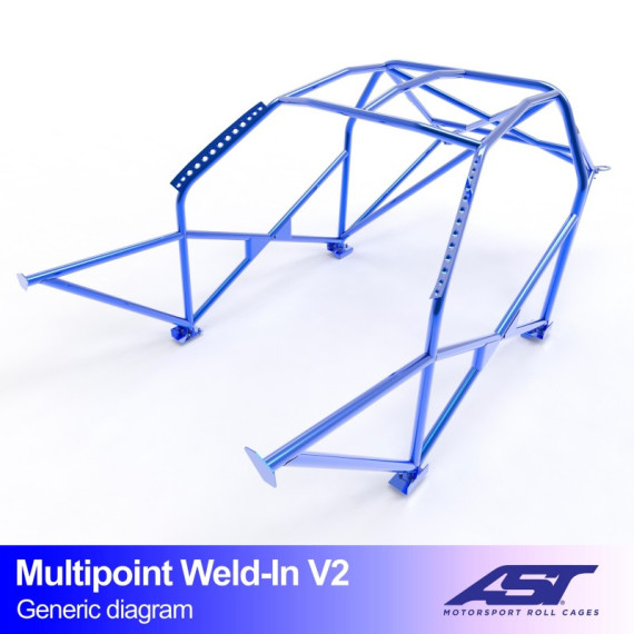 Arco de Seguridad BMW (E36) 3-Series 3-puertas Compact RWD MULTIPUNTO SOLDAR V2