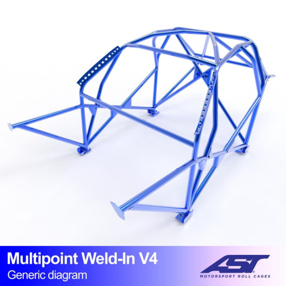 Roll Cage BMW 1-Series (E81) 3-doors Hatchback RWD MULTIPOINT WELD IN V4