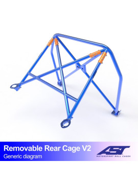 Roll Bar FORD Focus (Mk2) 3-doors Hatchback FWD REMOVABLE REAR CAGE V2