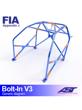 Roll Cage HONDA Civic (EF/ED/EE) 3-doors Hatchback BOLT IN V3