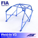 Roll Cage HONDA Civic (EF/ED/EE) 3-doors Hatchback WELD IN V3