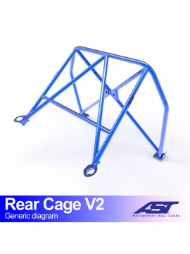 Demi-Arceau MAZDA RX-7 (FD) 3-doors Coupe REAR CAGE V2