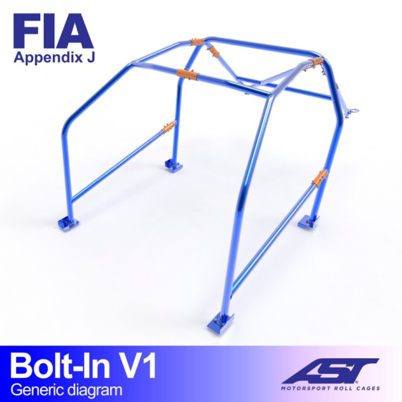 Roll Cage SEAT Marbella (Tipo 141) 3-doors Hatchback BOLT IN V1