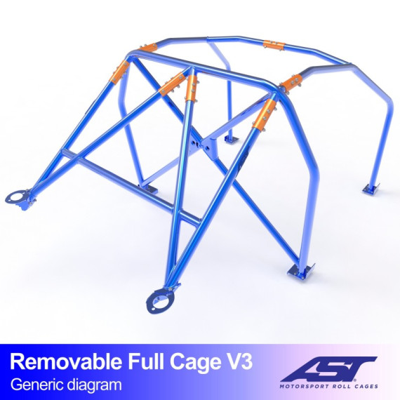 Arco de Seguridad SUBARU BRZ (ZC6) 2-puertas Coupe DESMONTABLE FULL CAGE V3